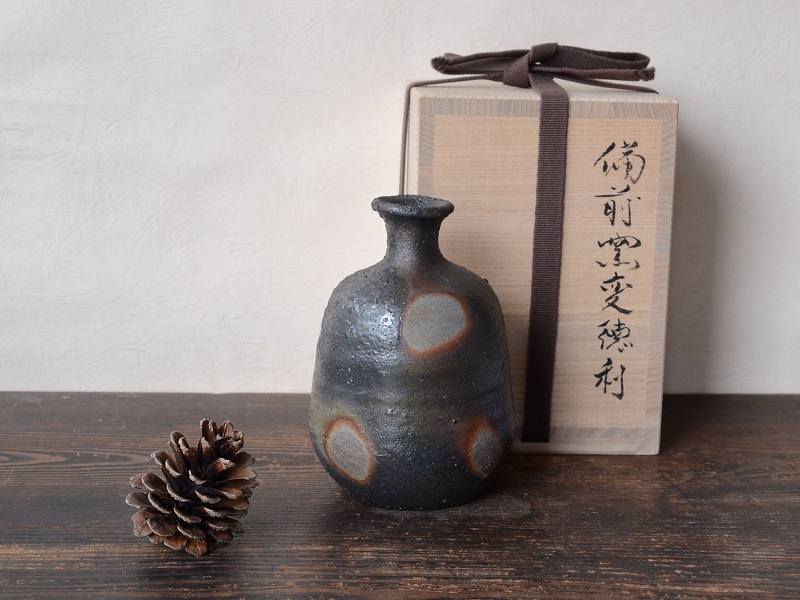 26003]窯変徳利（高力芳照）｜備前焼わかくさ